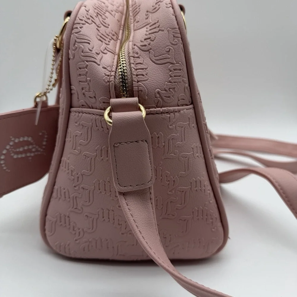 Juicy Couture String Of Pearls Satchel Pink Diamond Handbag Crossbody Bag NWT